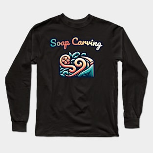 Soap Carving Flowers Colorful Long Sleeve T-Shirt